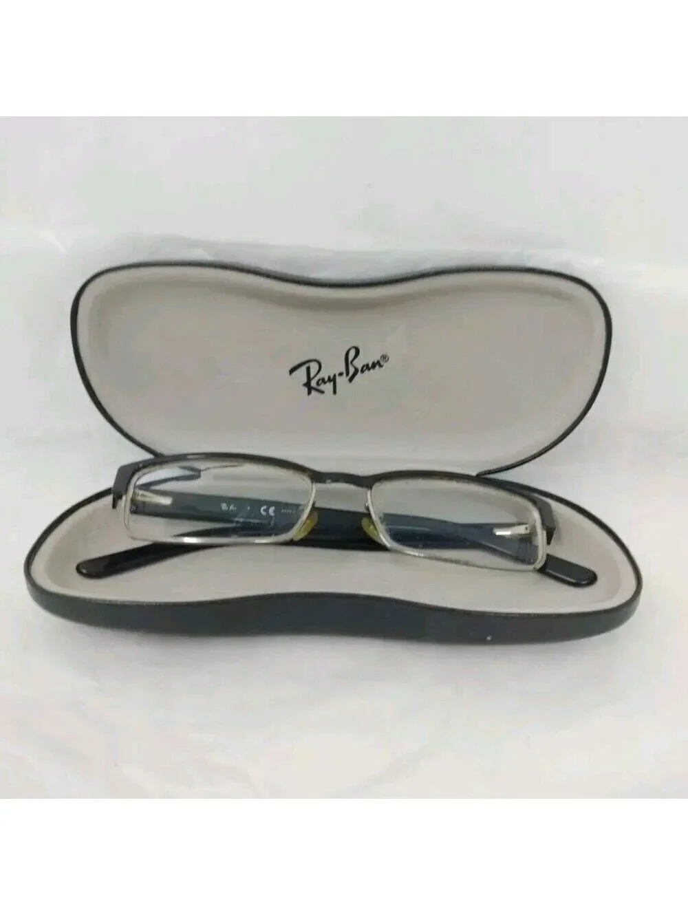 Ray Ban RB 6169 2502 Square Gunmetal Black Eyeglasses Frame 52-16-140 w/Case